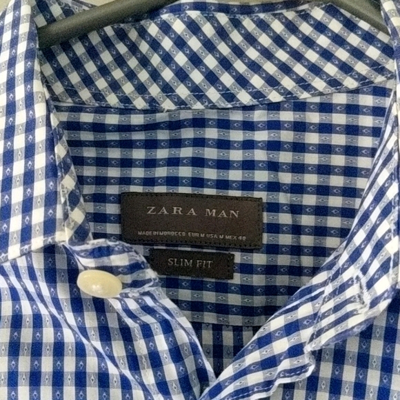 Zara Man Slim Fit Long Sleeve Collared Shirt - Picture 4 of 5